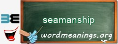 WordMeaning blackboard for seamanship